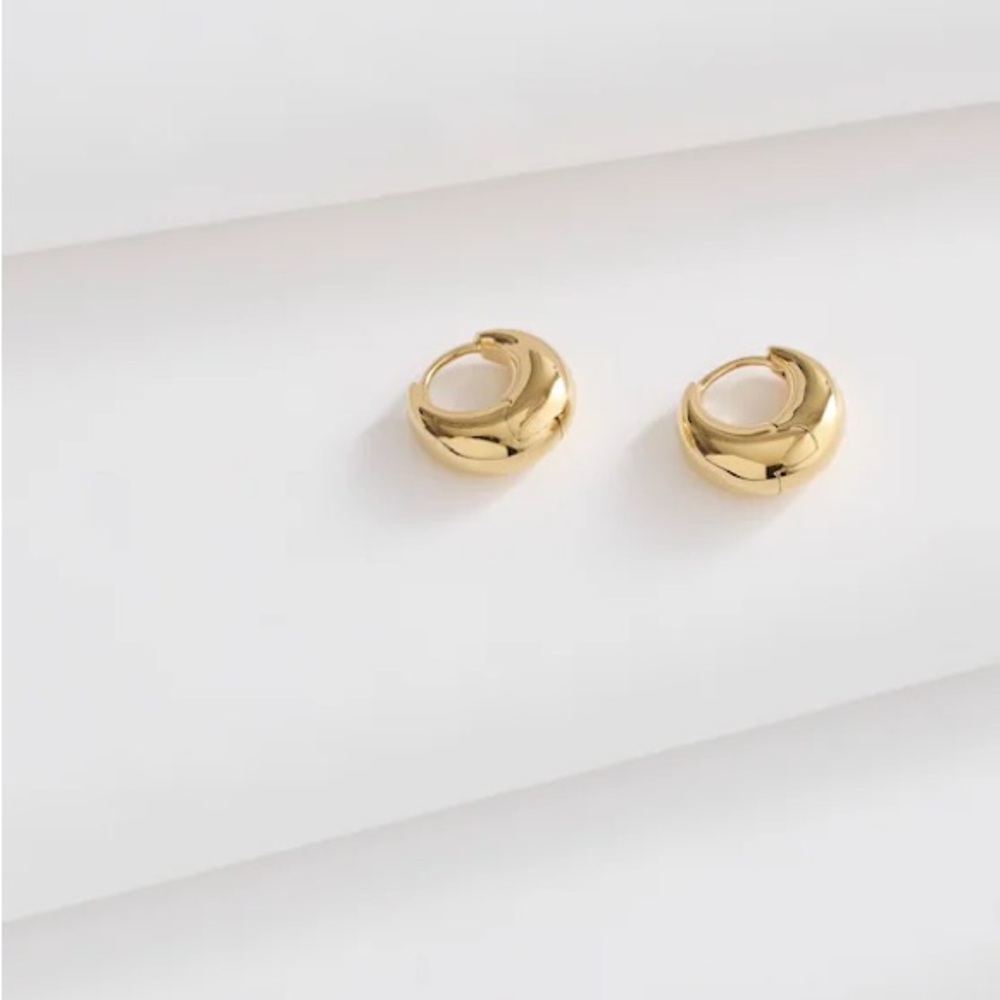 Madewell Demi-Fine Puffy Hoop Earrings